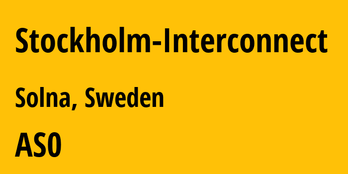 Информация о провайдере Stockholm-Interconnect : все IP-адреса, network, все айпи-подсети