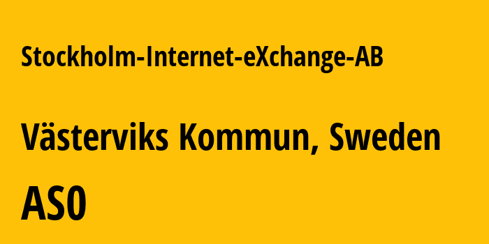 Информация о провайдере Stockholm-Internet-eXchange-AB : все IP-адреса, network, все айпи-подсети