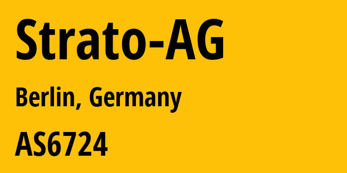 Информация о провайдере Strato-AG AS6724 Strato GmbH: все IP-адреса, network, все айпи-подсети