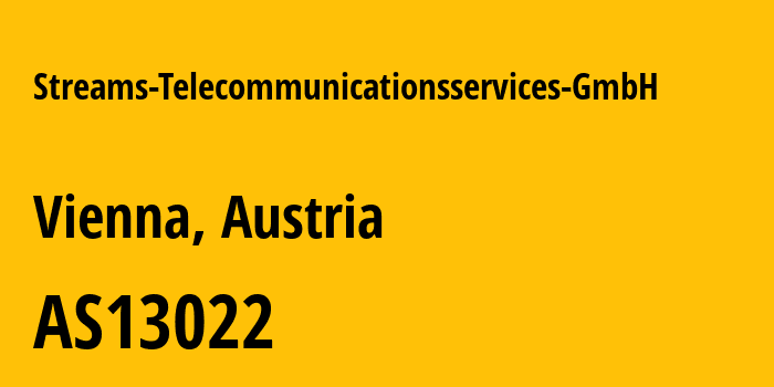 Информация о провайдере Streams-Telecommunicationsservices-GmbH AS13022 Streams Telecommunicationsservices GmbH: все IP-адреса, network, все айпи-подсети