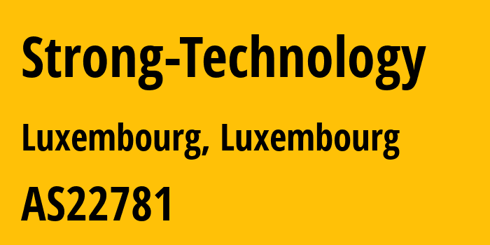 Информация о провайдере Strong-Technology AS22781 Strong Technology, LLC.: все IP-адреса, network, все айпи-подсети