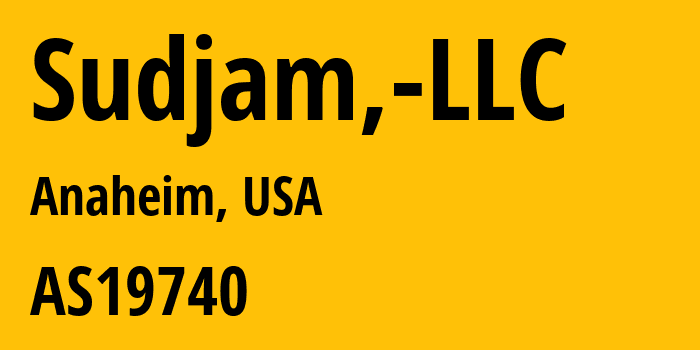 Информация о провайдере Sudjam,-LLC AS19740 Sudjam, LLC: все IP-адреса, network, все айпи-подсети