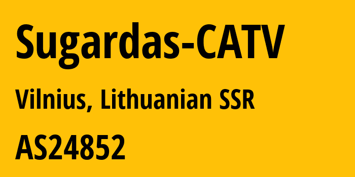 Информация о провайдере Sugardas-CATV AS24852 UAB INIT: все IP-адреса, network, все айпи-подсети