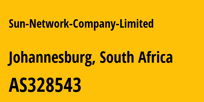 Информация о провайдере Sun-Network-Company-Limited AS328543 Sun Network Company Limited: все IP-адреса, network, все айпи-подсети