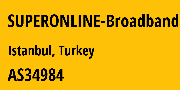 Информация о провайдере SUPERONLINE-Broadband AS34984 Superonline Iletisim Hizmetleri A.S.: все IP-адреса, network, все айпи-подсети