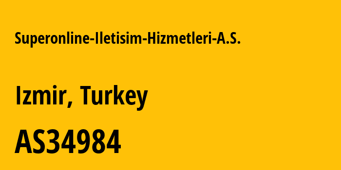 Информация о провайдере Superonline-Iletisim-Hizmetleri-A.S. AS34984 Superonline Iletisim Hizmetleri A.S.: все IP-адреса, network, все айпи-подсети