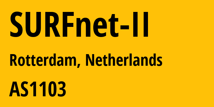 Информация о провайдере SURFnet-II AS1103 SURF B.V.: все IP-адреса, network, все айпи-подсети