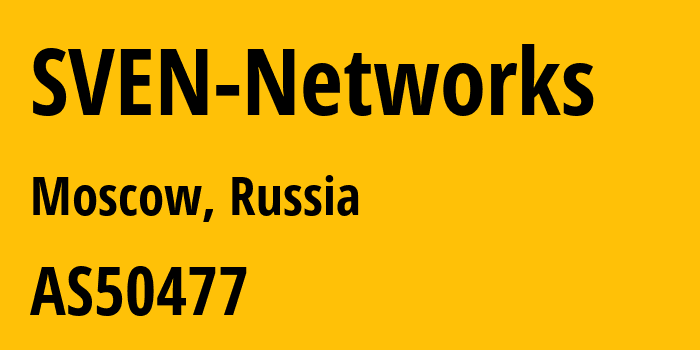 Информация о провайдере SVEN-Networks AS50477 Svyaz-Energo Ltd.: все IP-адреса, network, все айпи-подсети