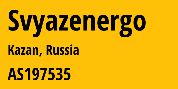 Информация о провайдере Svyazenergo AS197535 LLC Svyazenergo: все IP-адреса, network, все айпи-подсети