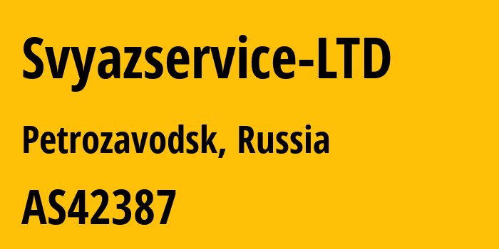 Информация о провайдере Svyazservice-LTD AS42387 Limited Company Svyazservice: все IP-адреса, network, все айпи-подсети