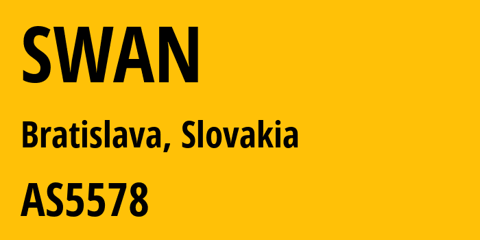 Информация о провайдере SWAN AS5578 SWAN, a.s.: все IP-адреса, network, все айпи-подсети