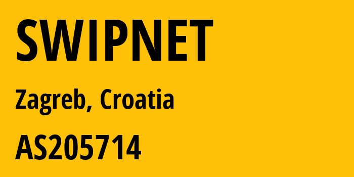 Информация о провайдере SWIPNET AS205714 Telemach Hrvatska d.o.o.: все IP-адреса, network, все айпи-подсети