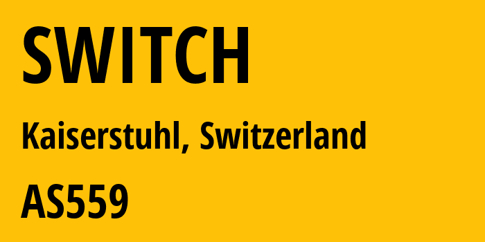 Информация о провайдере SWITCH AS559 SWITCH: все IP-адреса, network, все айпи-подсети