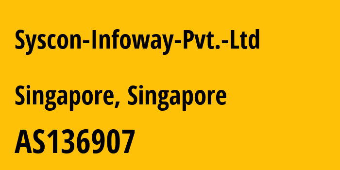 Информация о провайдере Syscon-Infoway-Pvt.-Ltd AS136907 HUAWEI CLOUDS: все IP-адреса, network, все айпи-подсети