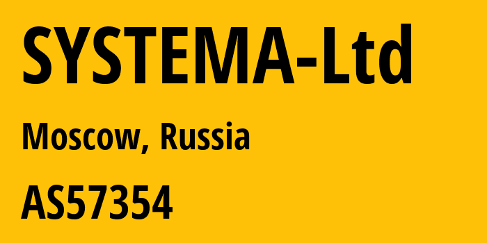 Информация о провайдере SYSTEMA-Ltd AS57354 SYSTEMA Ltd: все IP-адреса, network, все айпи-подсети