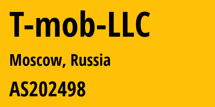 Информация о провайдере T-mob-LLC AS202498 T-MOB LLC: все IP-адреса, network, все айпи-подсети