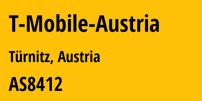 Информация о провайдере T-Mobile-Austria AS8412 T-Mobile Austria GmbH: все IP-адреса, network, все айпи-подсети