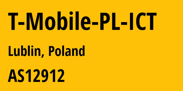 Информация о провайдере T-Mobile-PL-ICT AS12912 T-Mobile Polska S.A.: все IP-адреса, network, все айпи-подсети