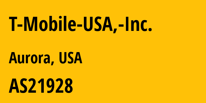 Информация о провайдере T-Mobile-USA,-Inc. AS21928 T-Mobile USA, Inc.: все IP-адреса, network, все айпи-подсети