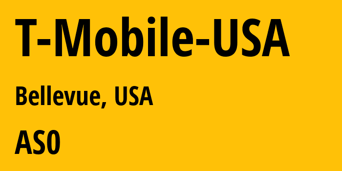 Информация о провайдере T-Mobile-USA : все IP-адреса, network, все айпи-подсети