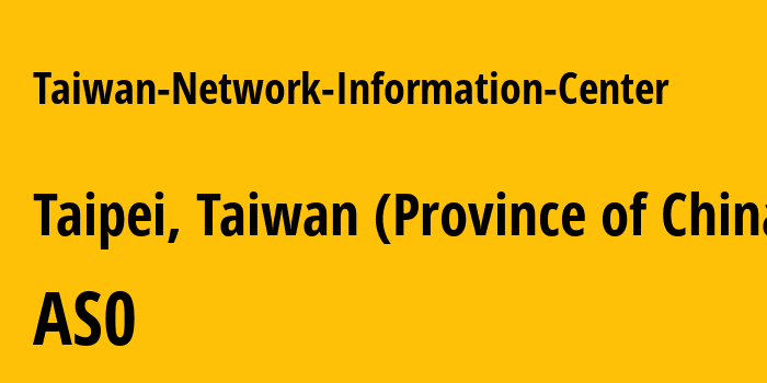 Информация о провайдере Taiwan-Network-Information-Center : все IP-адреса, network, все айпи-подсети