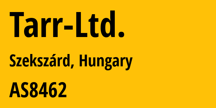 Информация о провайдере Tarr-Ltd. AS8462 Tarr Kft.: все IP-адреса, network, все айпи-подсети