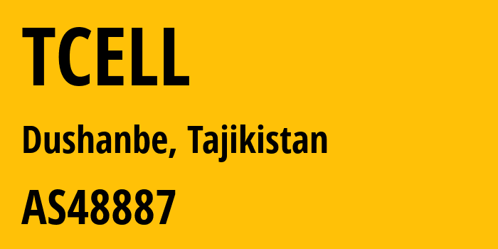 Информация о провайдере TCELL AS48887 CJSC INDIGO TAJIKISTAN: все IP-адреса, network, все айпи-подсети