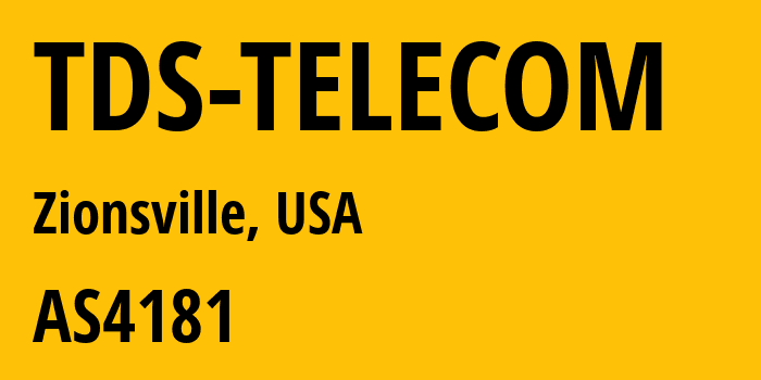 Информация о провайдере TDS-TELECOM AS4181 TDS TELECOM: все IP-адреса, network, все айпи-подсети