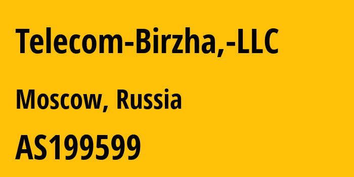 Информация о провайдере Telecom-Birzha,-LLC AS199599 Telecom-Birzha, LLC: все IP-адреса, network, все айпи-подсети