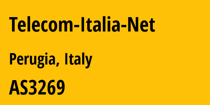 Информация о провайдере Telecom-Italia-Net AS3269 Telecom Italia S.p.A.: все IP-адреса, network, все айпи-подсети