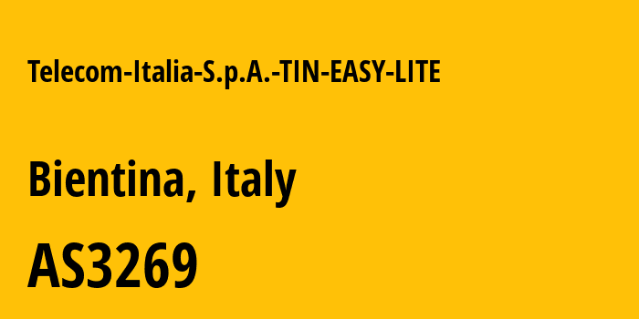 Информация о провайдере Telecom-Italia-S.p.A.-TIN-EASY-LITE AS3269 Telecom Italia S.p.A.: все IP-адреса, network, все айпи-подсети