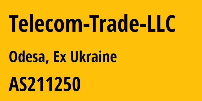 Информация о провайдере Telecom-Trade-LLC AS211250 TELECOM TRADE LLC: все IP-адреса, network, все айпи-подсети