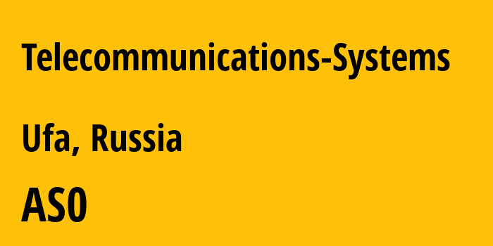 Информация о провайдере Telecommunications-Systems : все IP-адреса, network, все айпи-подсети