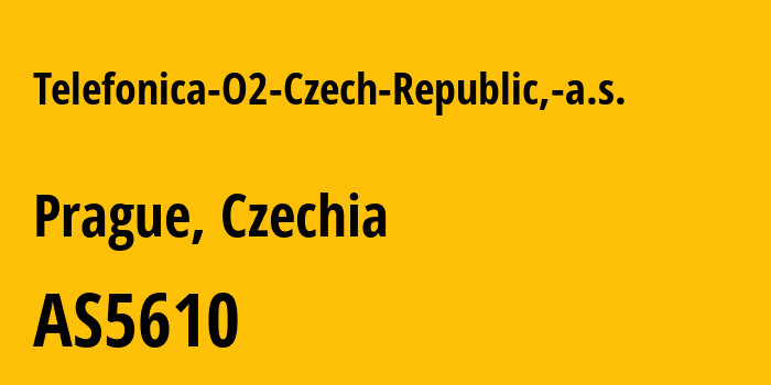 Информация о провайдере Telefonica-O2-Czech-Republic,-a.s. AS5610 O2 Czech Republic, a.s.: все IP-адреса, network, все айпи-подсети