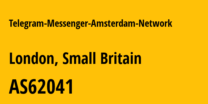 Информация о провайдере Telegram-Messenger-Amsterdam-Network AS62041 Telegram Messenger Inc: все IP-адреса, network, все айпи-подсети