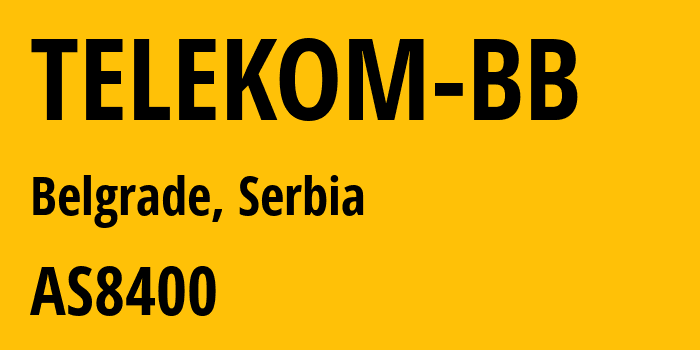 Информация о провайдере TELEKOM-BB AS8400 TELEKOM SRBIJA a.d.: все IP-адреса, network, все айпи-подсети