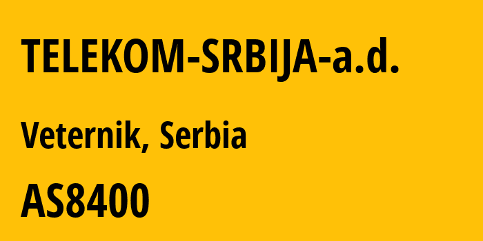 Информация о провайдере TELEKOM-SRBIJA-a.d. AS8400 TELEKOM SRBIJA a.d.: все IP-адреса, network, все айпи-подсети