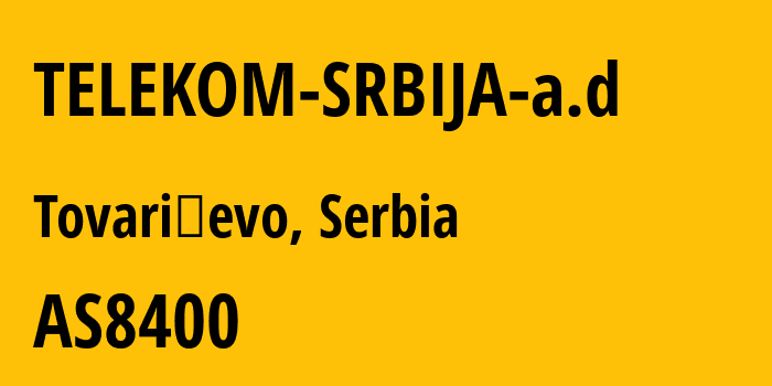 Информация о провайдере TELEKOM-SRBIJA-a.d AS8400 TELEKOM SRBIJA a.d.: все IP-адреса, network, все айпи-подсети