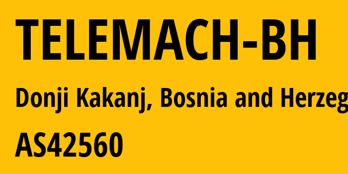 Информация о провайдере TELEMACH-BH AS42560 Telemach BH d.o.o. Sarajevo: все IP-адреса, network, все айпи-подсети