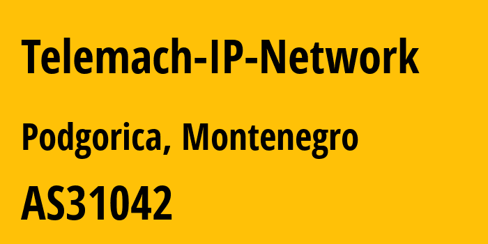 Информация о провайдере Telemach-IP-Network AS31042 Serbia BroadBand-Srpske Kablovske mreze d.o.o.: все IP-адреса, network, все айпи-подсети