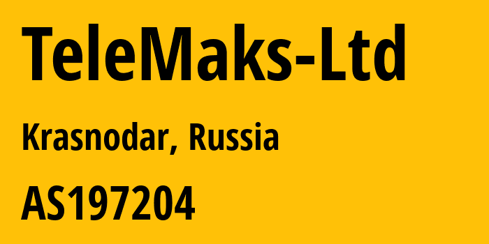 Информация о провайдере TeleMaks-Ltd AS197204 TeleMaks Ltd: все IP-адреса, network, все айпи-подсети