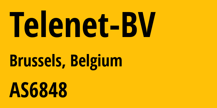 Информация о провайдере Telenet-BV AS6848 Telenet BV: все IP-адреса, network, все айпи-подсети