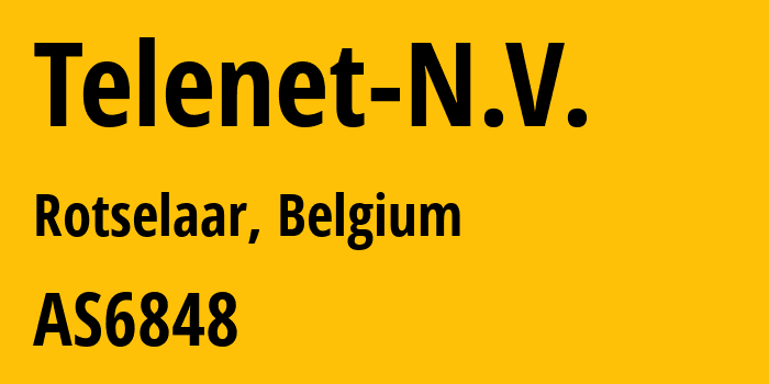 Информация о провайдере Telenet-N.V. AS6848 Telenet BV: все IP-адреса, network, все айпи-подсети