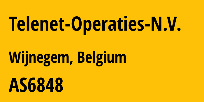 Информация о провайдере Telenet-operaties-N.V. AS6848 Telenet BV: все IP-адреса, network, все айпи-подсети