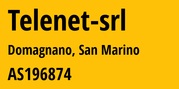 Информация о провайдере Telenet-srl AS196874 Telenet S.r.l.: все IP-адреса, network, все айпи-подсети