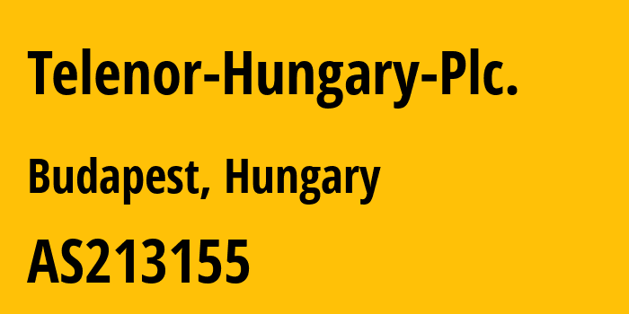 Информация о провайдере Telenor-Hungary-Plc. AS213155 Yettel Hungary Ltd.: все IP-адреса, network, все айпи-подсети