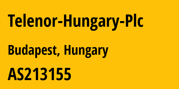 Информация о провайдере Telenor-Hungary-Plc AS213155 Yettel Hungary Ltd.: все IP-адреса, network, все айпи-подсети