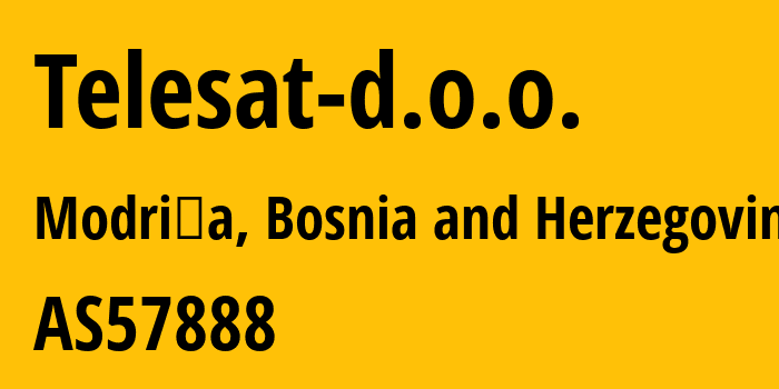 Информация о провайдере Telesat-d.o.o. AS57888 Telesat d.o.o.: все IP-адреса, network, все айпи-подсети