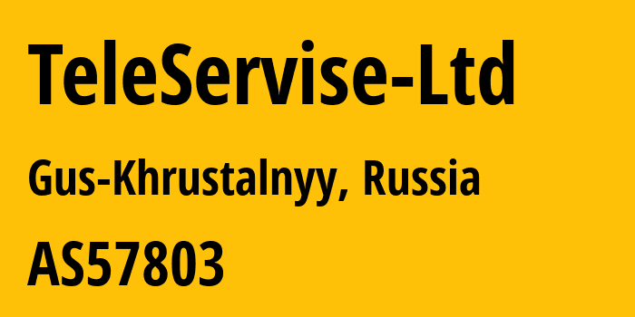 Информация о провайдере TeleServise-Ltd AS57803 TeleServis Ltd: все IP-адреса, network, все айпи-подсети