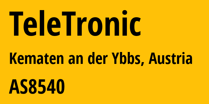 Информация о провайдере TeleTronic AS8540 AMA netwoRX GmbH: все IP-адреса, network, все айпи-подсети